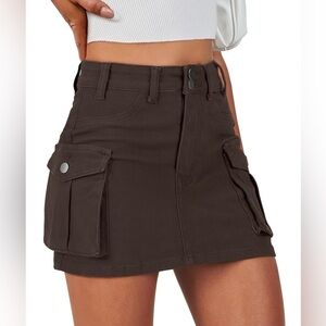 🟫 Brown Cargo Mini Skirt Size Large 🟫